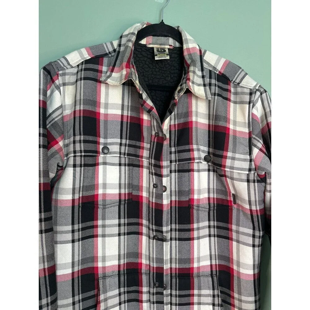 Burton Men’s M DRYRIDE Plaid Fleece Lined Shacket Jacket Outdoor Utility Hiking